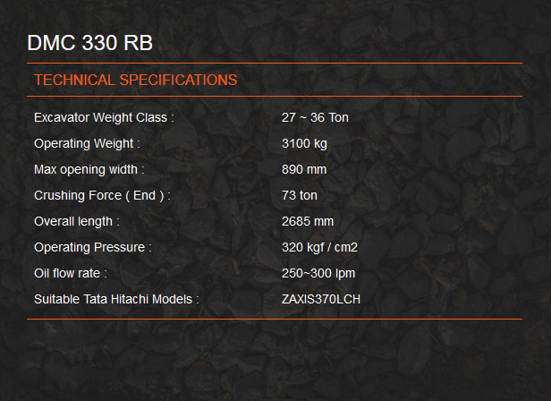 DMC330RB new tata hitachi backhoe loader